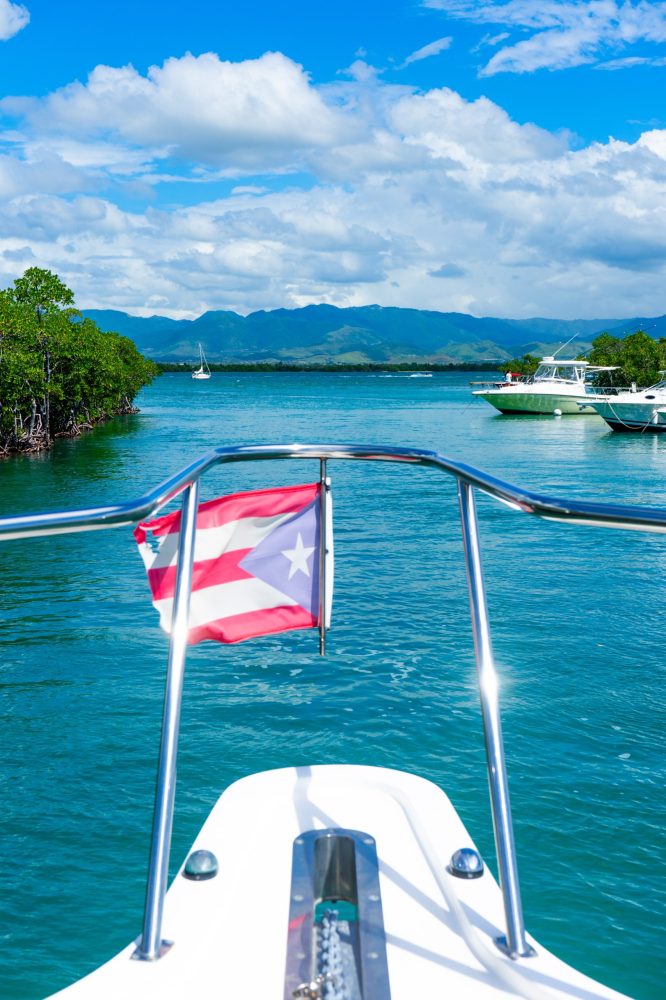 a small boat in a body of water